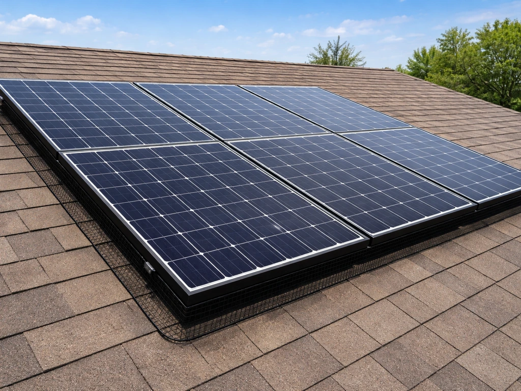 how to install solar panel bird guard
